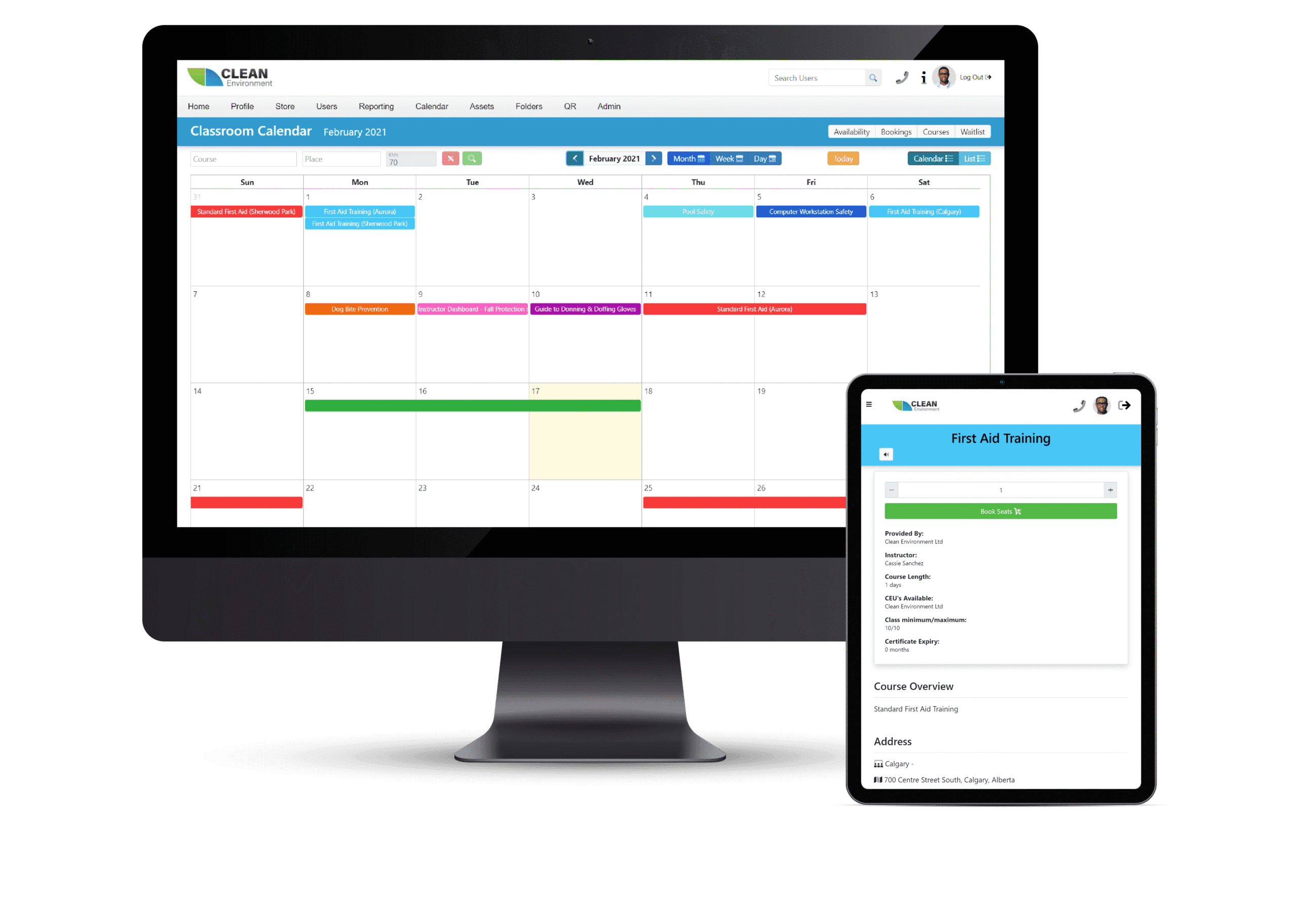 Online Classroom Calendar module preview